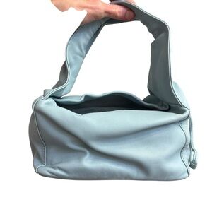 Kara light blue leather mini bag